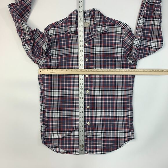 J Crew Shirt Mens S Small Plaid Cotton Midweight Flannel Point Collar Button Up - Picture 6 of 10